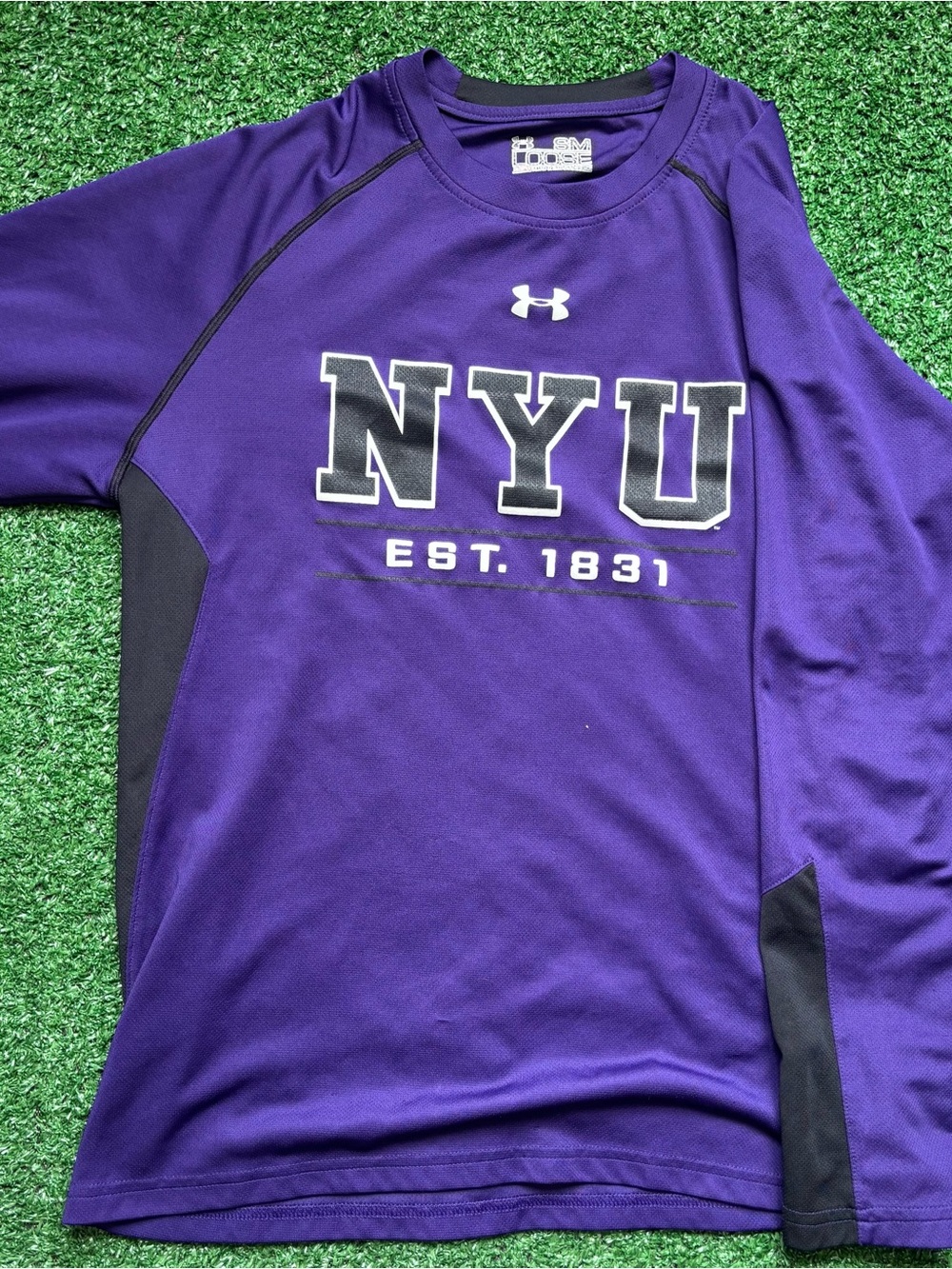 Under Armour Purple NYU Long Sleeve Performance Tee